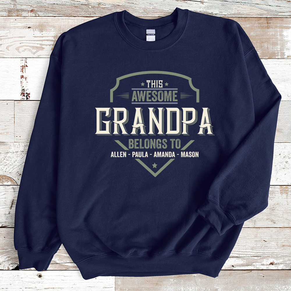 This Awesome Grandpa With Names Sweatshirt