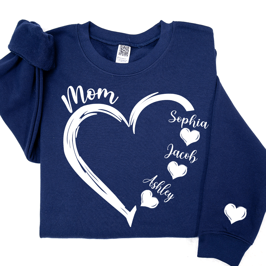 Heart Merry Christmas, Custom Mom Claus And Kids LTP01