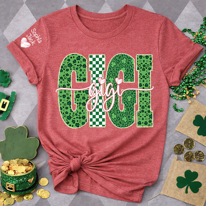 Patrick's Day Gigi Leopard Clover, St. Patrick's Day Gift For Grandma And Grandchildren