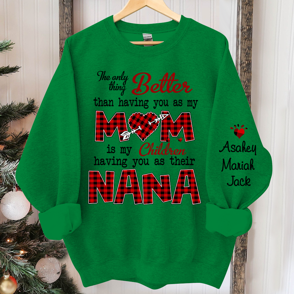 The only thing better than having you as my mom is my children having you as their nana Sweatshirt
