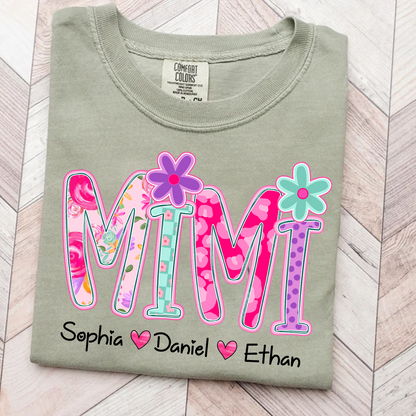 Comfort Colors® Personalized Mimi Flower Art 2026 Shirt
