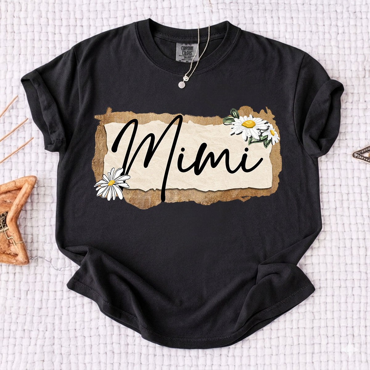Comfort Colors® Custom Mimi T-Shirt, Floral Daisy Design,Great Gift for Mimi Grandma