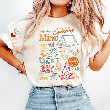 Camping Grandma T-Shirt for Mimi Lovers Adventure Outdoors Gift Tee
