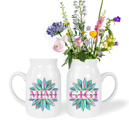 Grandma Flower CG733 Ceramic Flower Vase, Mother's Day Gifts