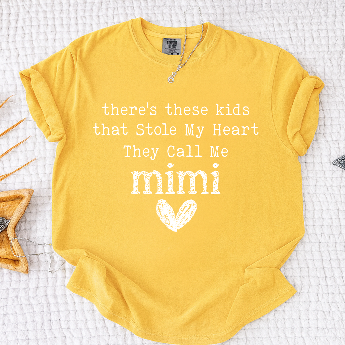Comfort Colors® Mimi T-shirt, Custom Printed There Are Children Who Have Stolen My Heart, They Call Me Grandma