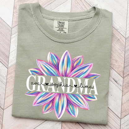 Comfort Colors® Grandma Flower 1 Color Trend Shirt, Gift For Grandma T-Shirt
