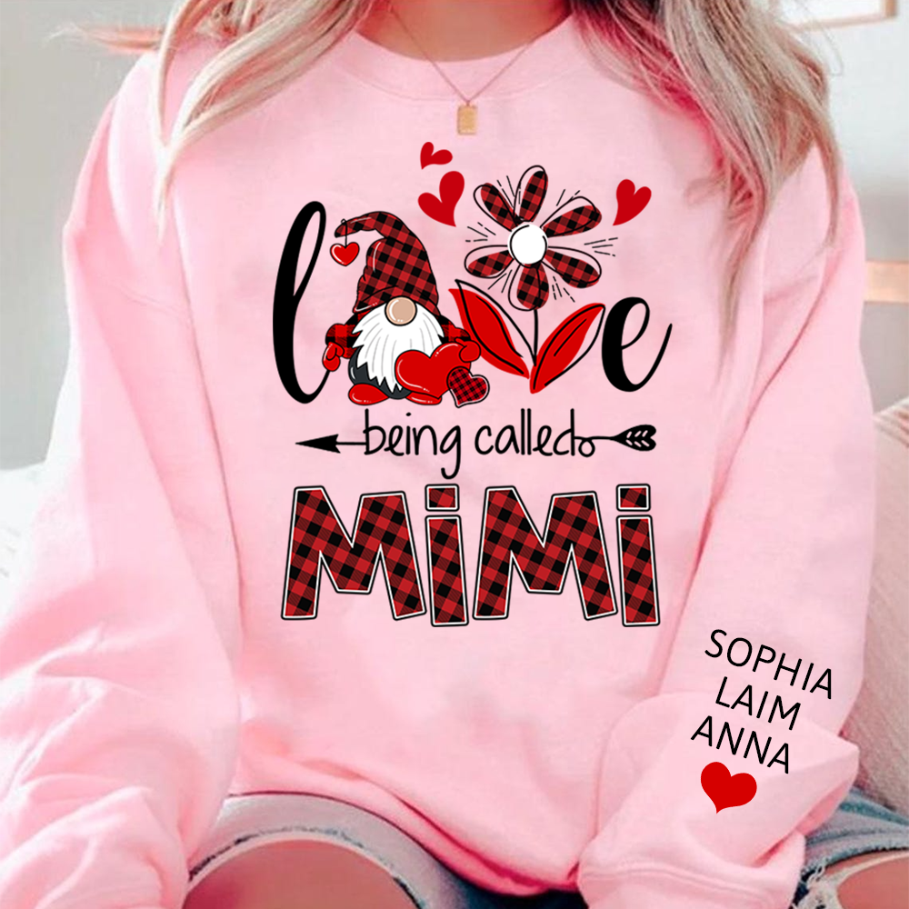 I Love Being Called Mimi Sweatshirt, Personalized Grandma Shirt with Custom Family Names