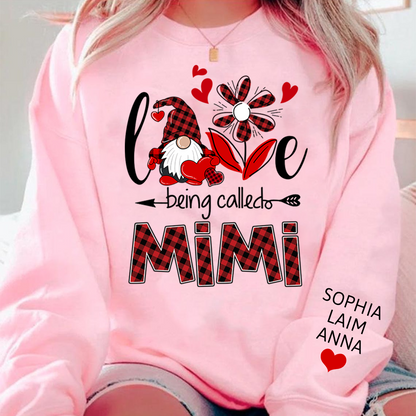 I Love Being Called Mimi Sweatshirt, Personalized Grandma Shirt with Custom Family Names