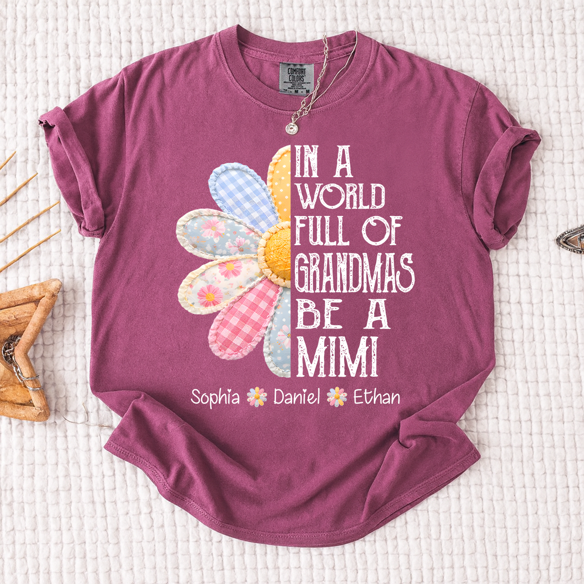 Comfort Colors Personalized In a World Full of Grandmas Be a MIMI T Shirt, Custom Family Names, Perfect Gift for Mimi