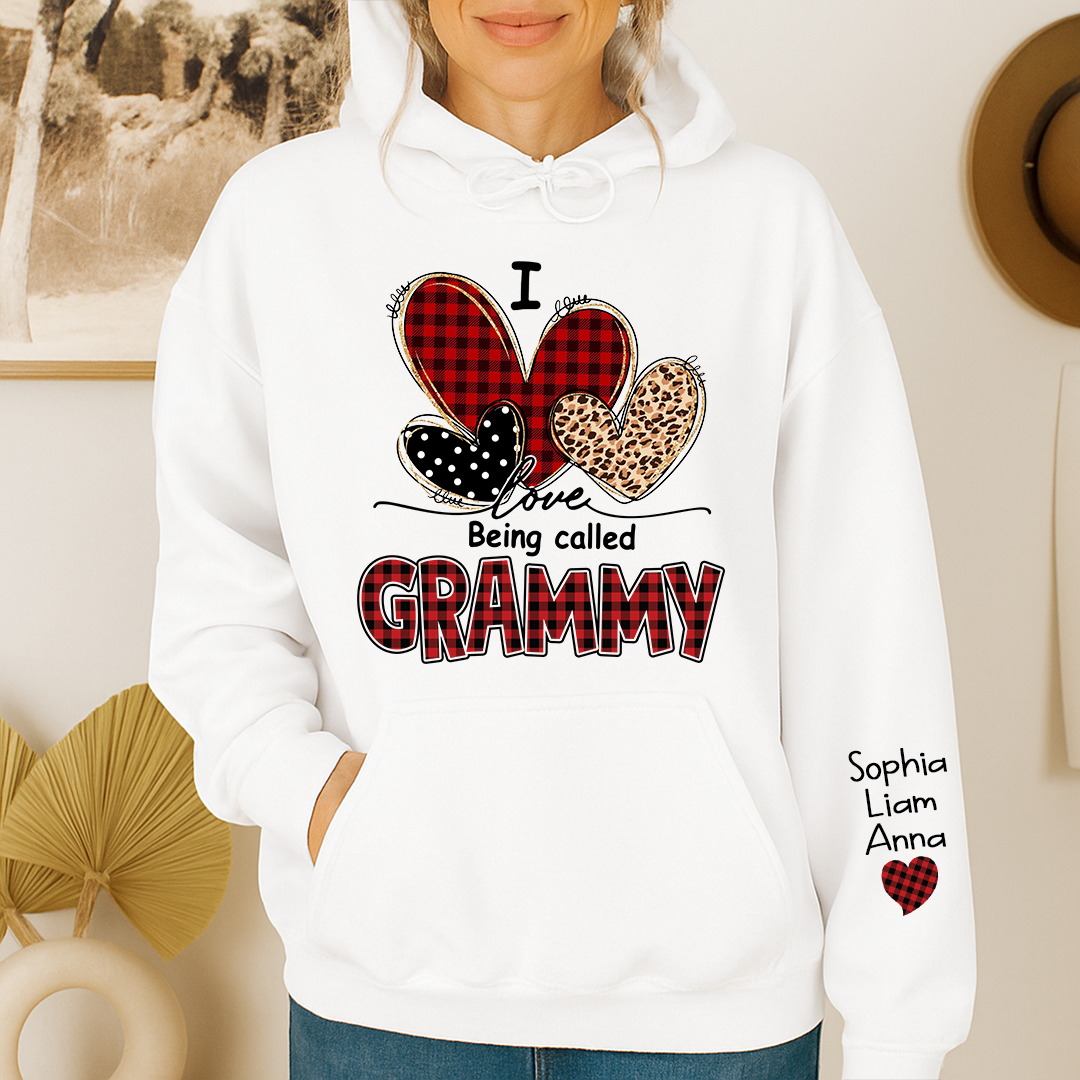 I Love Being Called Mimi Hoodie, Personalized Grandma Shirt with Kids Names
