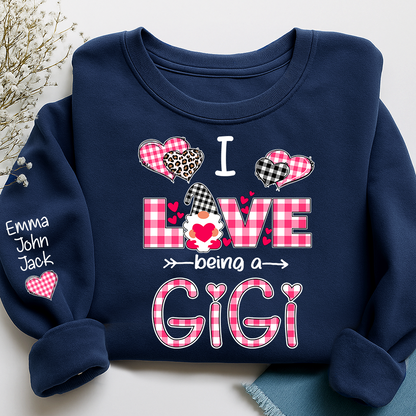 Valentine I Love Being a Gigi, For Gift Grandma And Kids