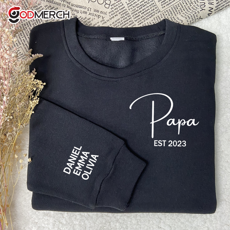 Papa Est And Grandkids TH Sweatshirt