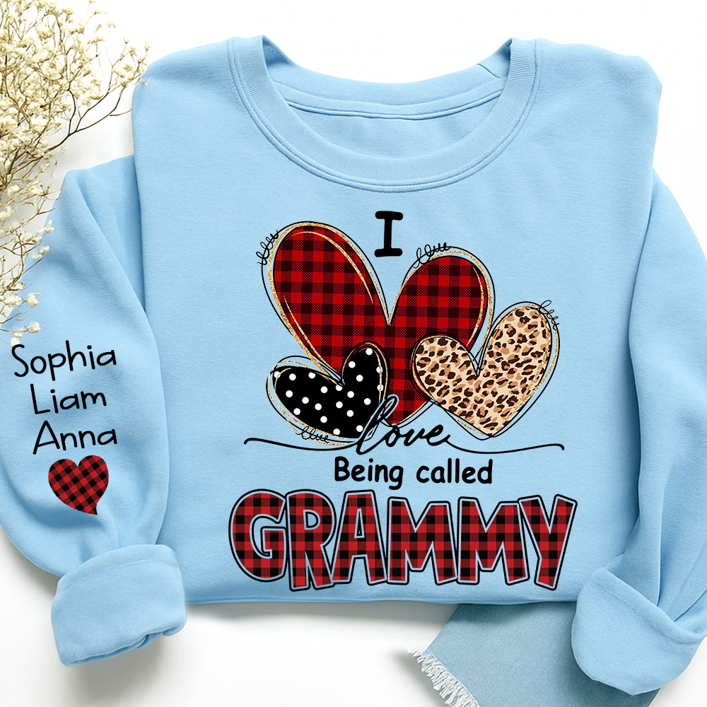 I Love Being Called Grammy Sweatshirt, Personalized Grandma Shirt with Kids Names