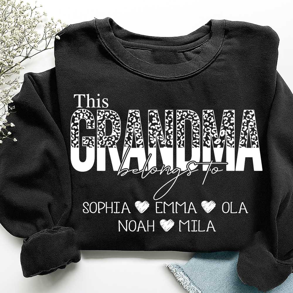 Personalized This Grandma Belong To Sweatshirt, Gifts for Grandma, Custom Grandma And Grandchild Name
