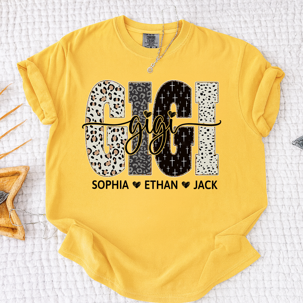Comfort Colors® Bible Style Design, Custom Gift For Gigi And Her Grandchildren
