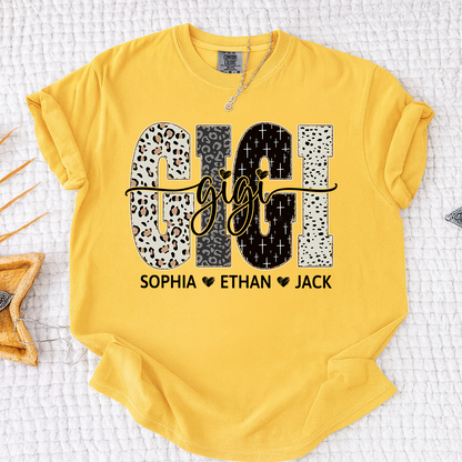 Comfort Colors® Bible Style Design, Custom Gift For Gigi And Her Grandchildren