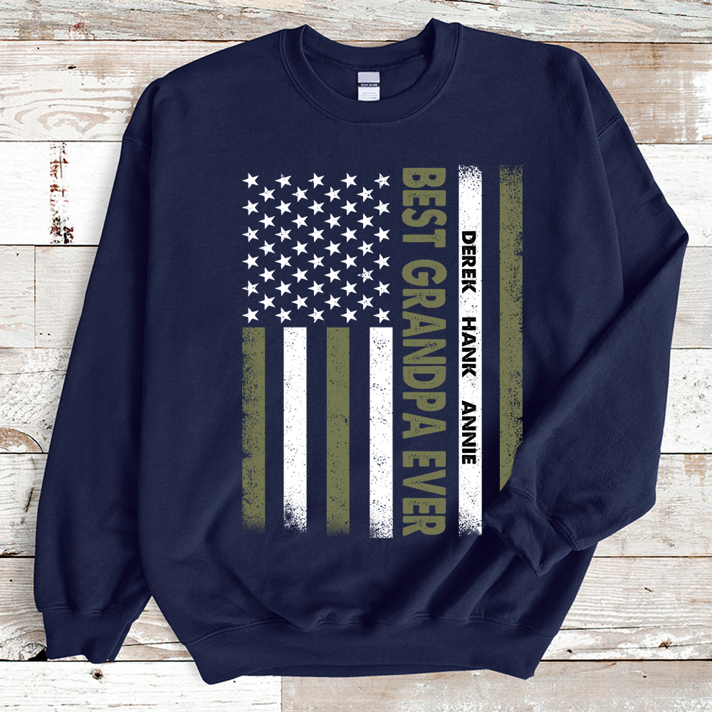 Best Grandpa ever American flag Sweatshirt