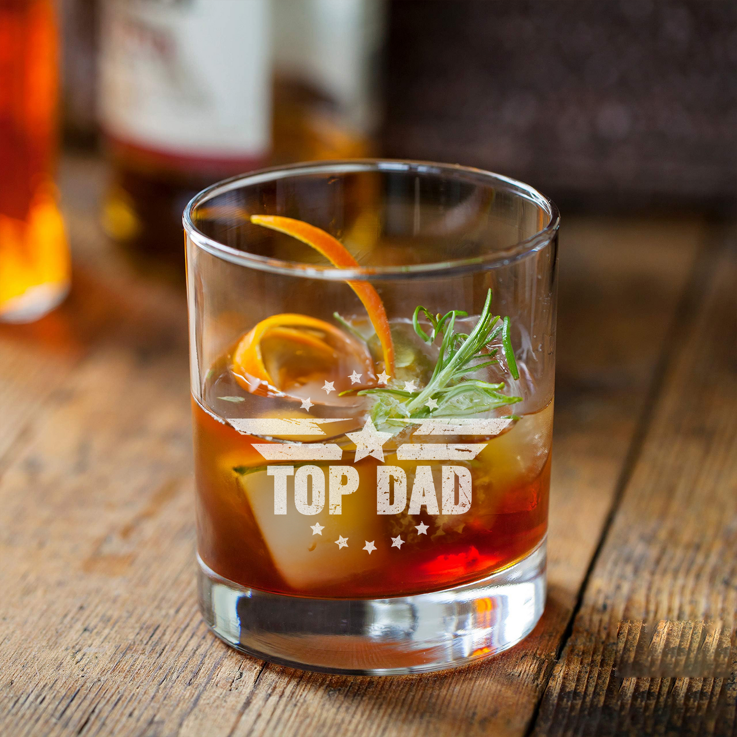 Top Dad - Daddy And Kids Whiskey Glass