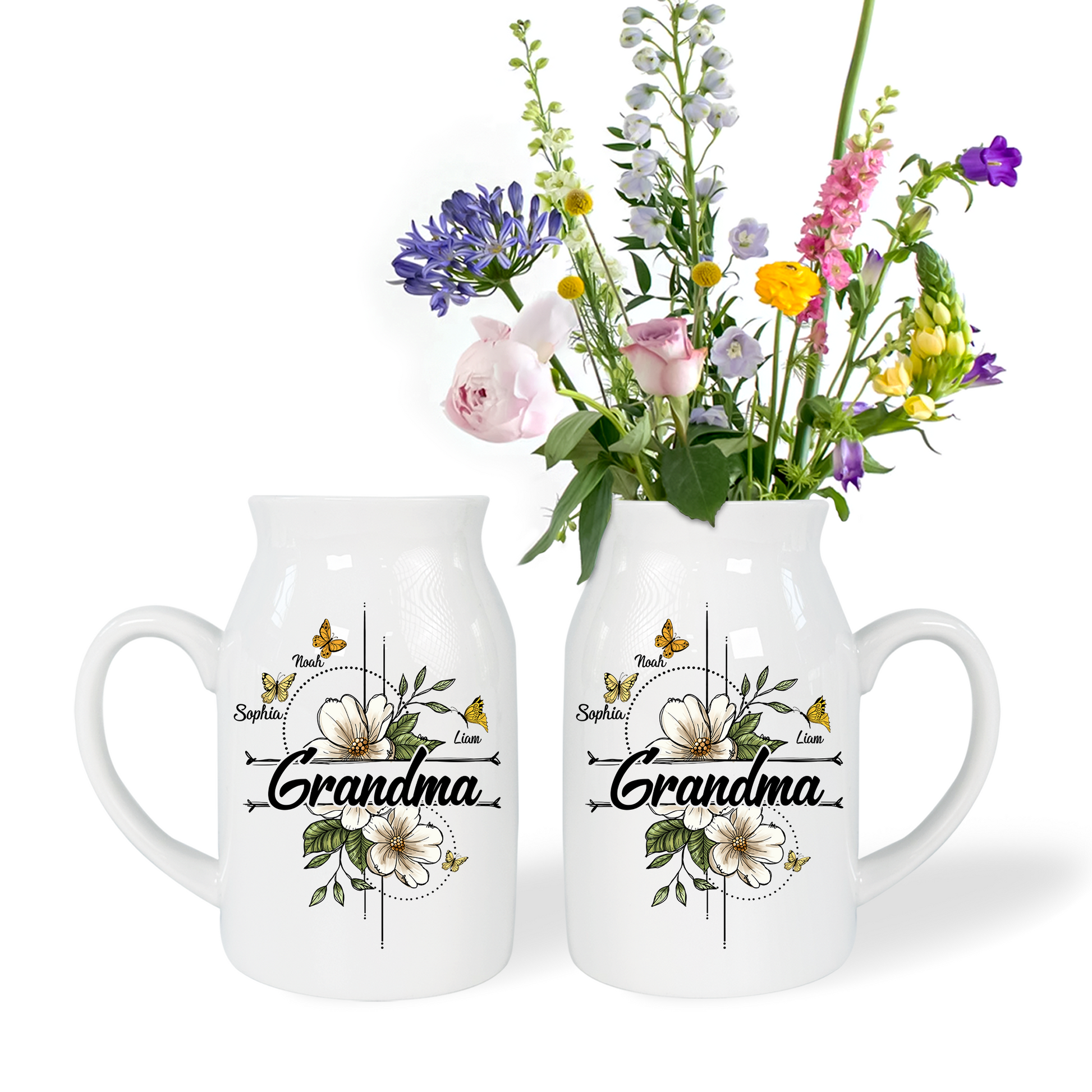 Flowers For Grandma And Kids - Custom Home Decoration Flower Vase According To Family Requirements, Ceramic Flower Vase