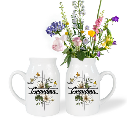Flowers For Grandma And Kids - Custom Home Decoration Flower Vase According To Family Requirements, Ceramic Flower Vase