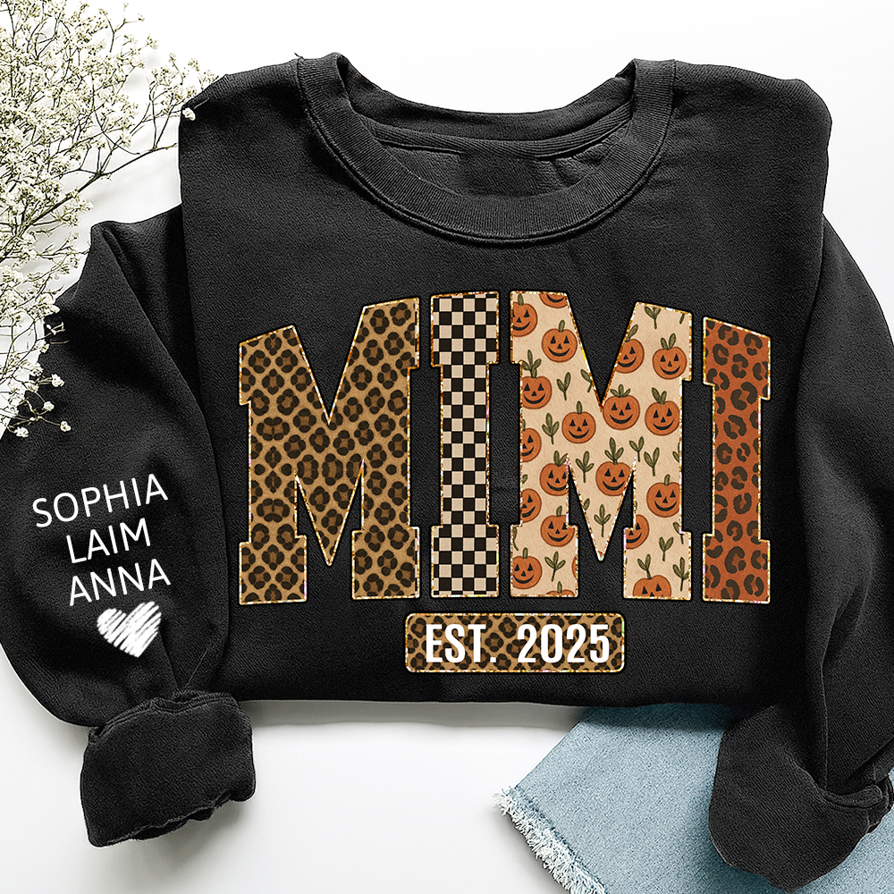 Pumpkin Leopard Mimi Gifts, Custom Gifts for Mimi Est And Kids