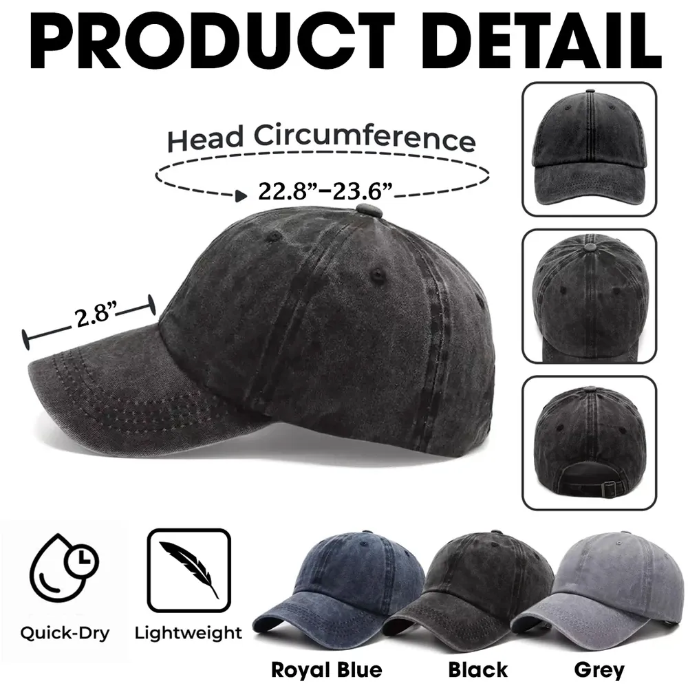 This Grandpa Belongs To Us - Personalized Custom Vintage Washed Denim Cap