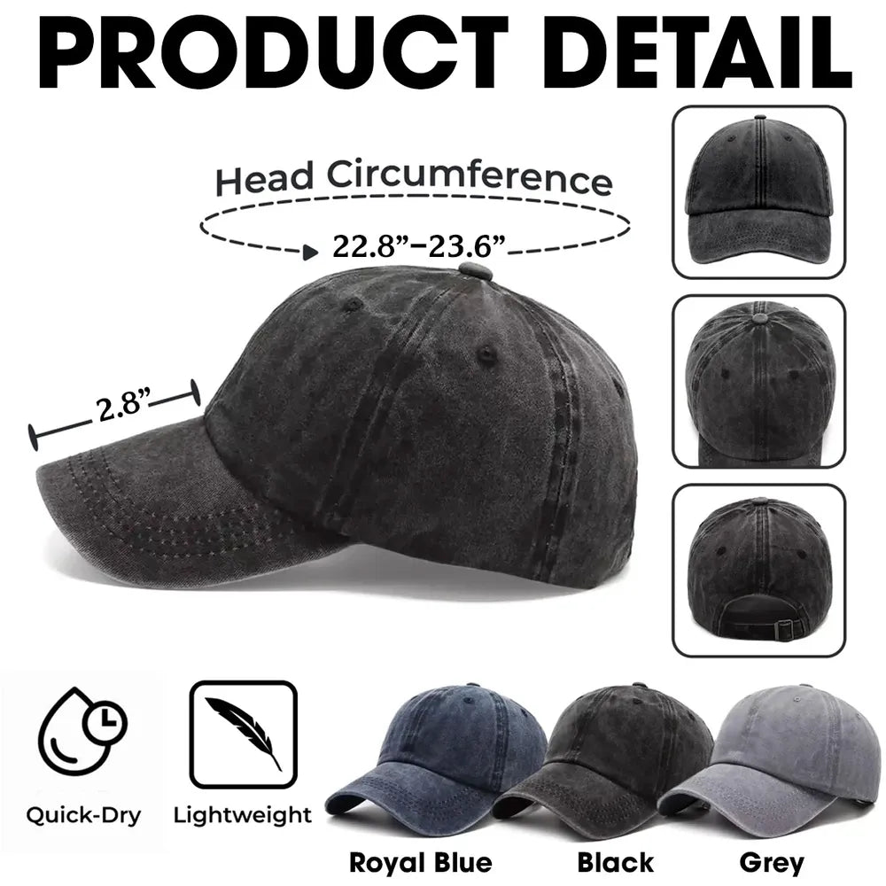 Personalized Gift Top Papa, Grandpa's Birthday, Father's Day Gift Trend, Personalized Custom Vintage Washed Denim Cap