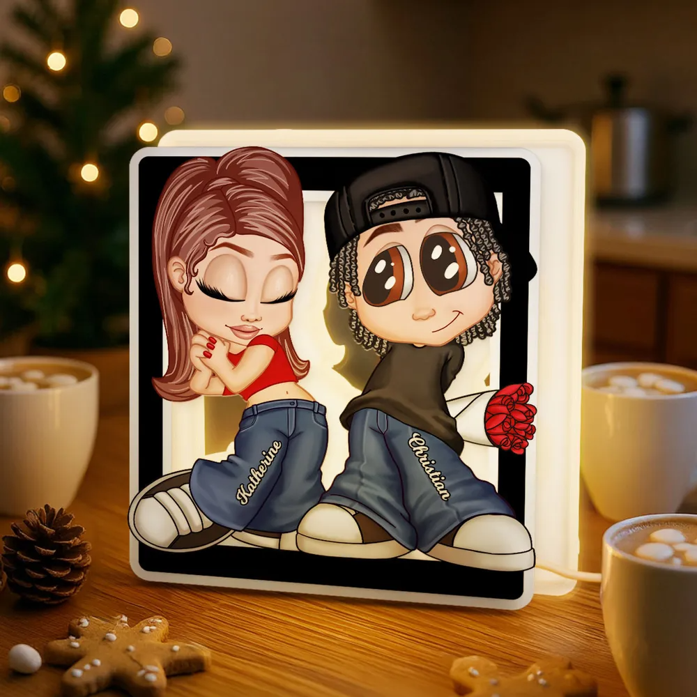 Y2K Style Couple Forever Love - Personalized Light Box - Gift For Couple