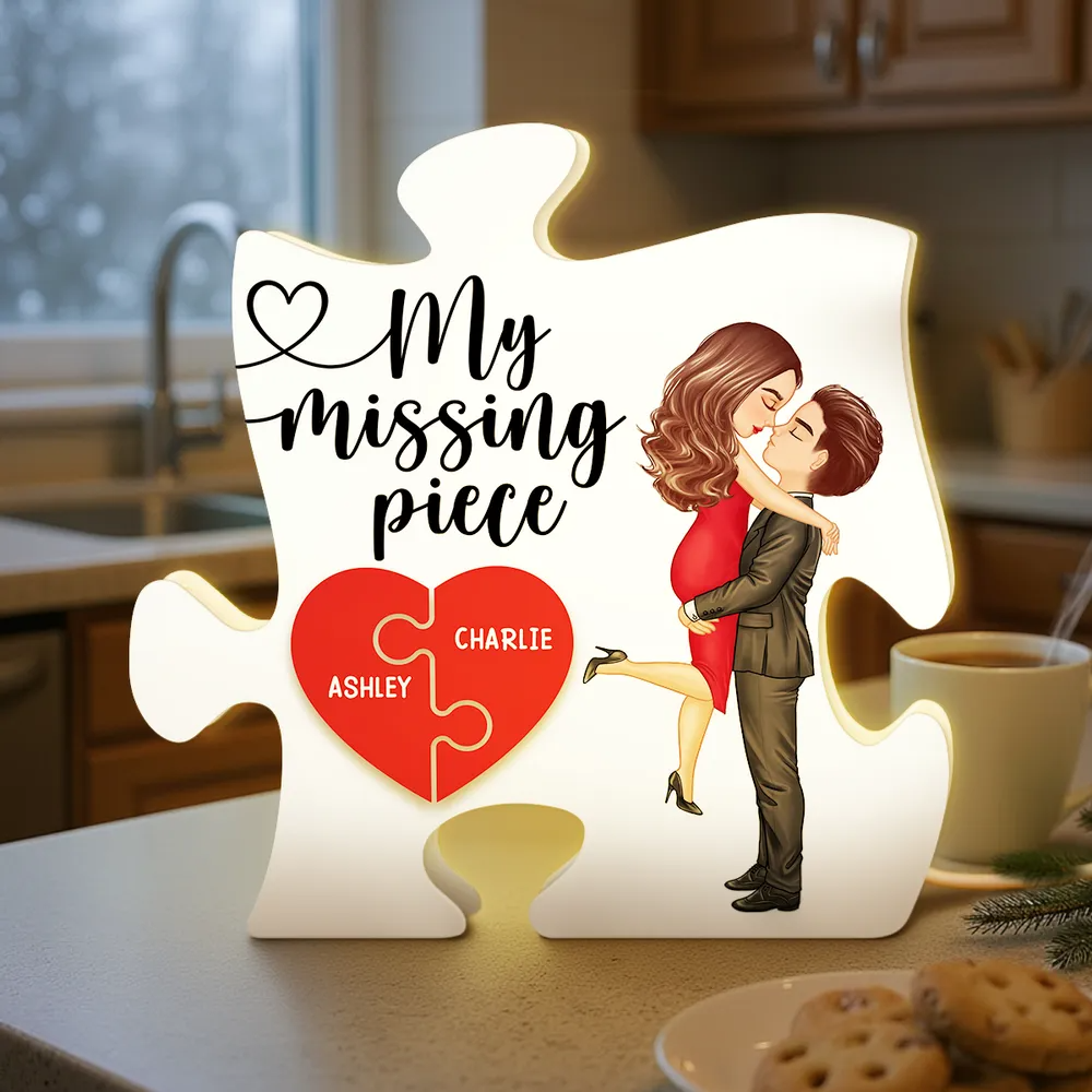 Couple My Missing Piece - Personalized Light Box - Heartwarming Gift For Couple Light Box