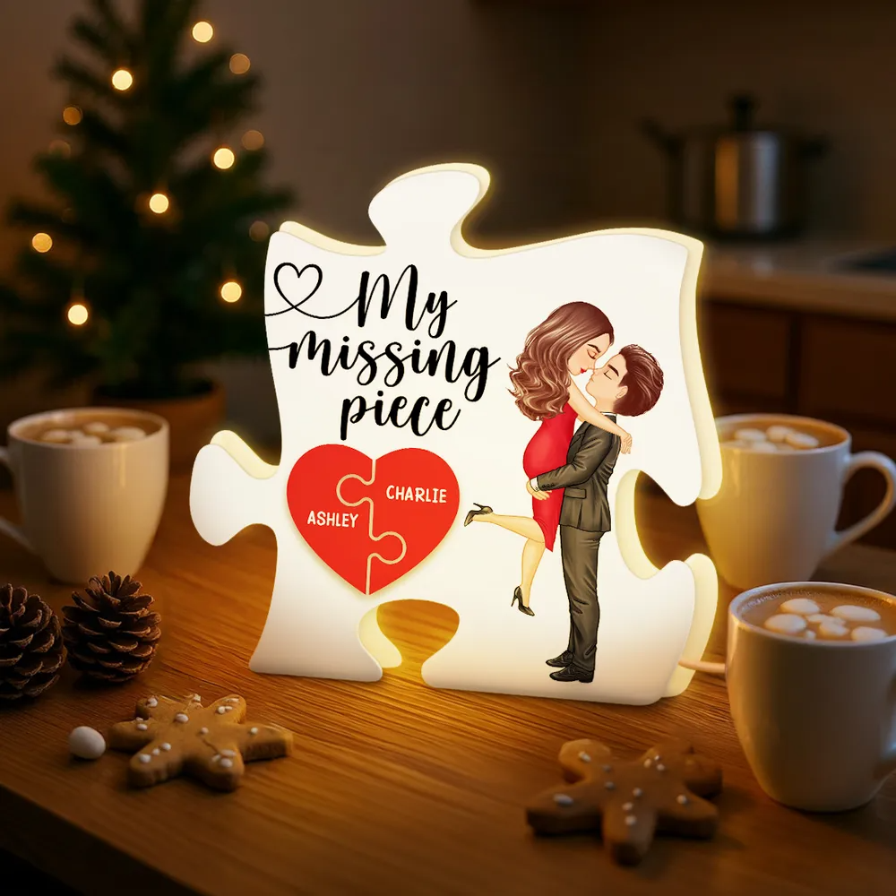 Couple My Missing Piece - Personalized Light Box - Heartwarming Gift For Couple Light Box