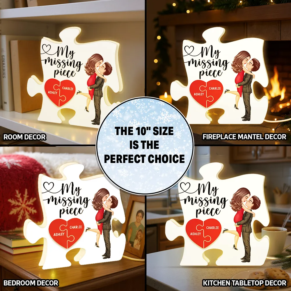Couple My Missing Piece - Personalized Light Box - Heartwarming Gift For Couple Light Box