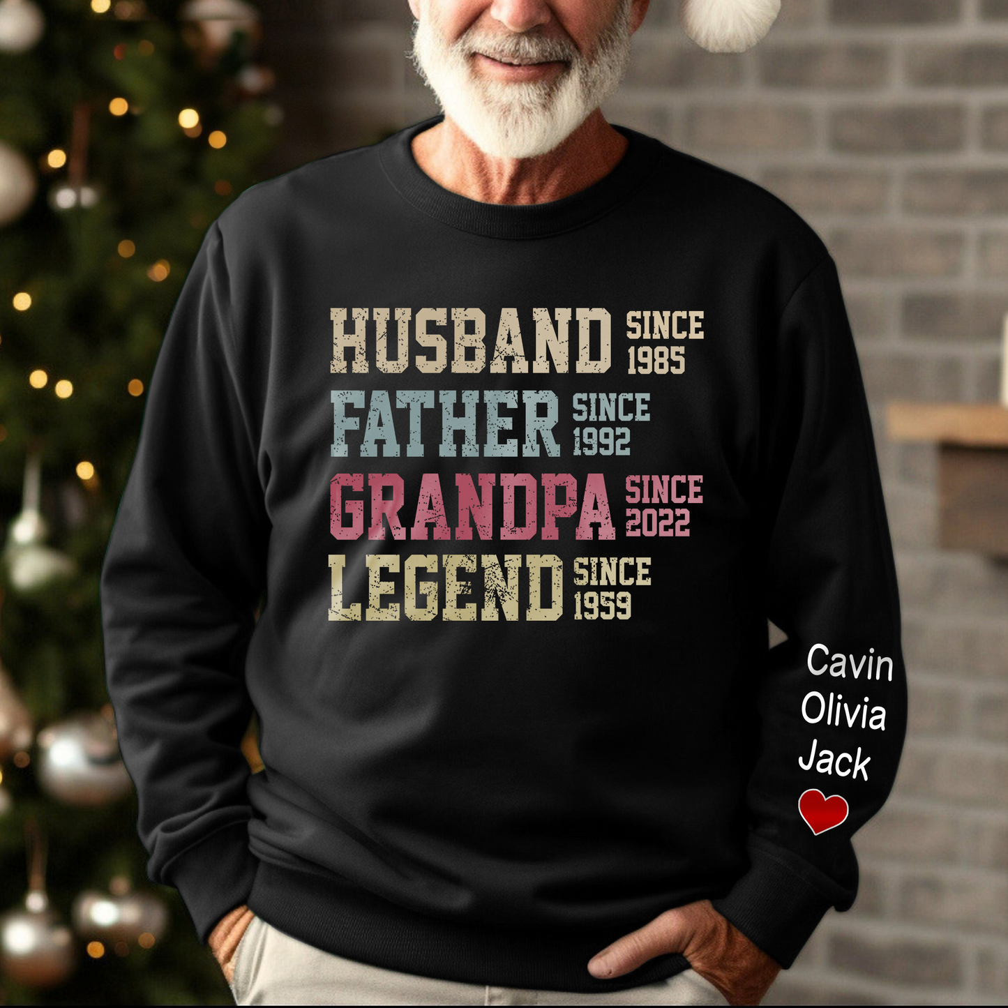 Personalized Dad Grandpa, Husband Father Grandpa Legend Sweatshirt
