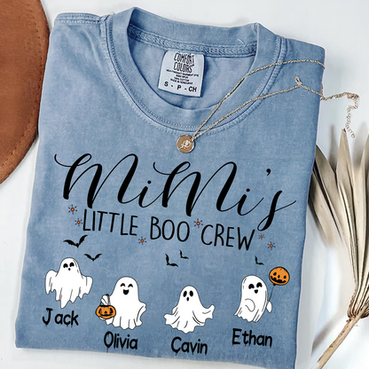 Comfort Colors® Custom Halloween Grandma Shirt, Grandma Boo Crew Shirt, Grandma's Bootiful Crew Shirt