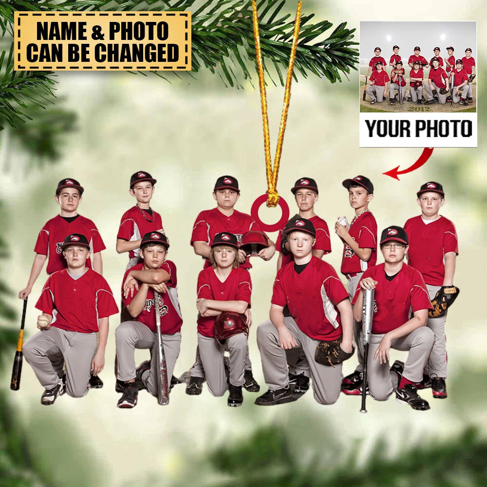 Personalized Baseball Player Ornament 2025, Custom Photo Acrylic Decoration, Unique Christmas Gift For Baseball Players And Sports Lovers