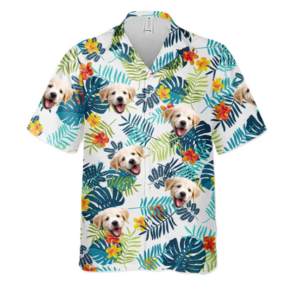 Custom Hawaiian Shirt With Face Baby, Custom Photo Tropical Vibes Only - Family Personalized Face Custom Unisex Hawaiian Shirt