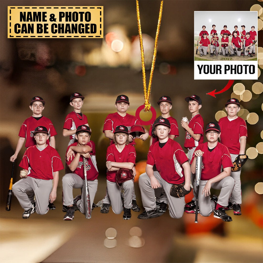 Personalized Baseball Player Ornament 2025, Custom Photo Acrylic Decoration, Unique Christmas Gift For Baseball Players And Sports Lovers