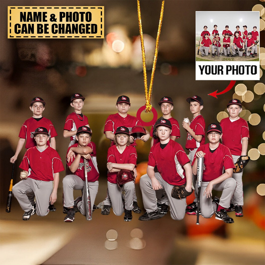 Personalized Baseball Player Ornament 2025, Custom Photo Acrylic Decoration, Unique Christmas Gift For Baseball Players And Sports Lovers