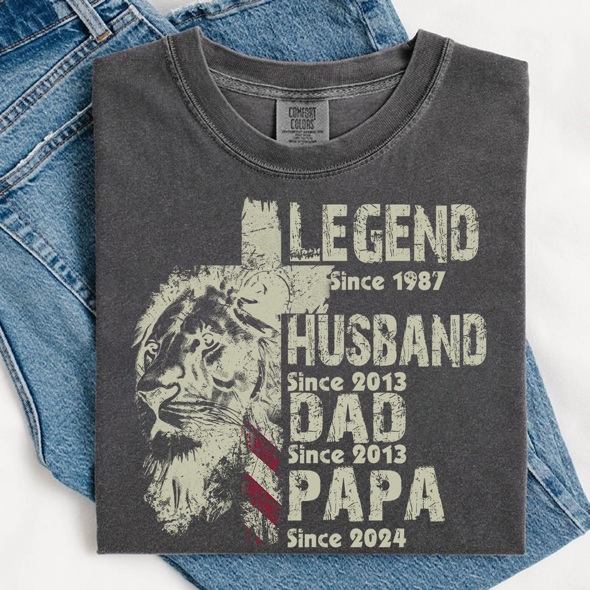Comfort Colors® Customizable Legend, Husband, Dad, Papa T-Shirt - Perfect Father's Day Gift