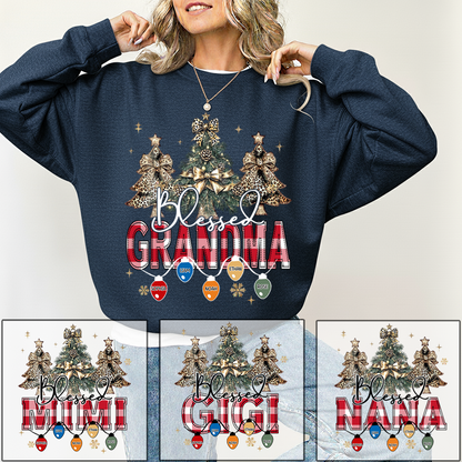 Personalized Blessed Grandma Sweatshirt, Gift for Grandma and Kids