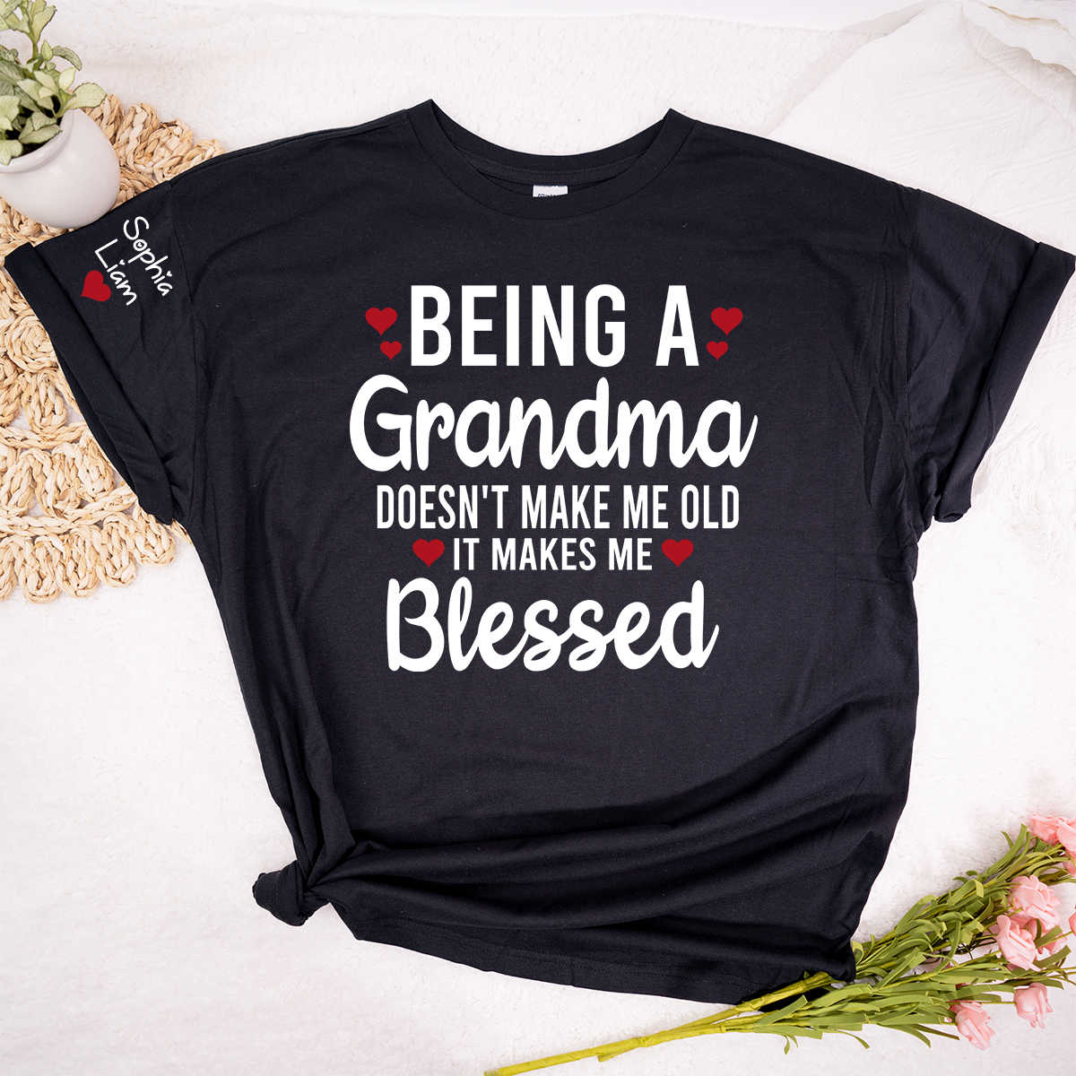 Being a Grandma Doesn't Make Me Old, It Makes Me Blessed T Shirt, Personalized Grandma Gift