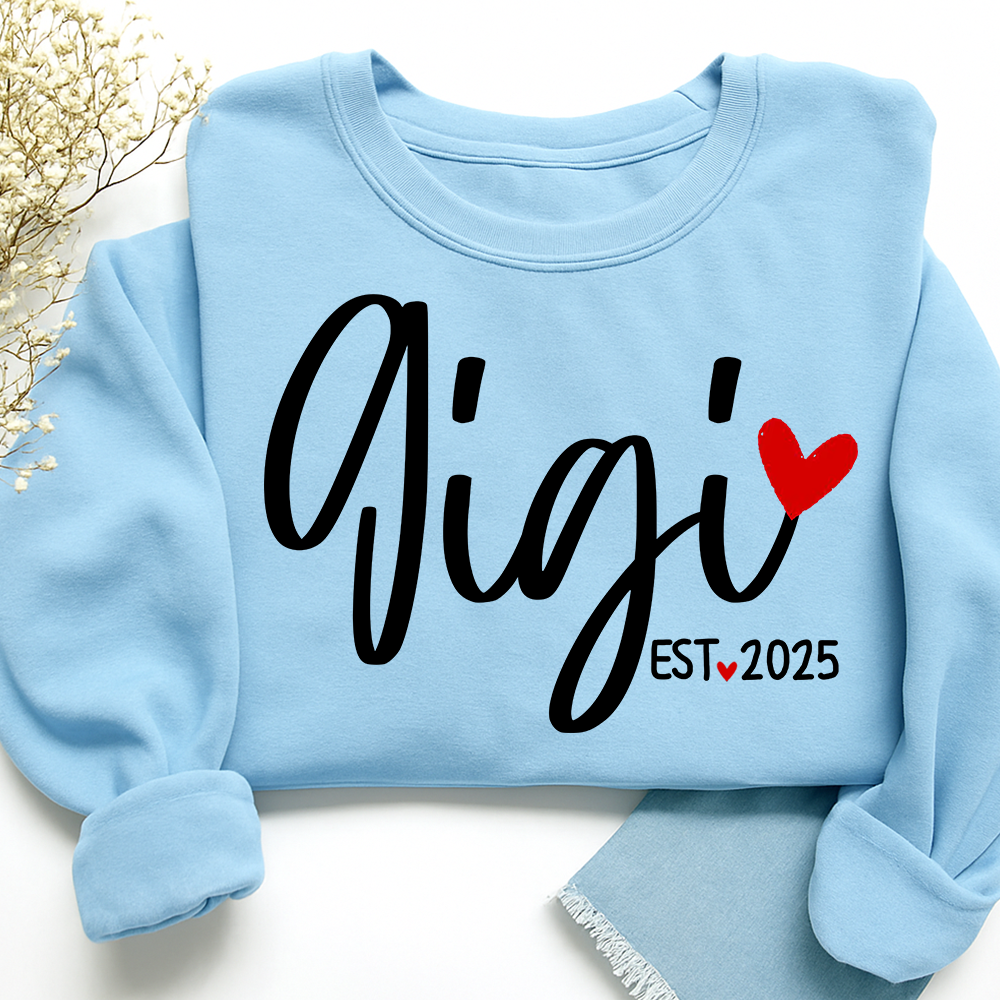 Personalized Gigi Sweatshirt, Custom Gifts for Grandma And Child