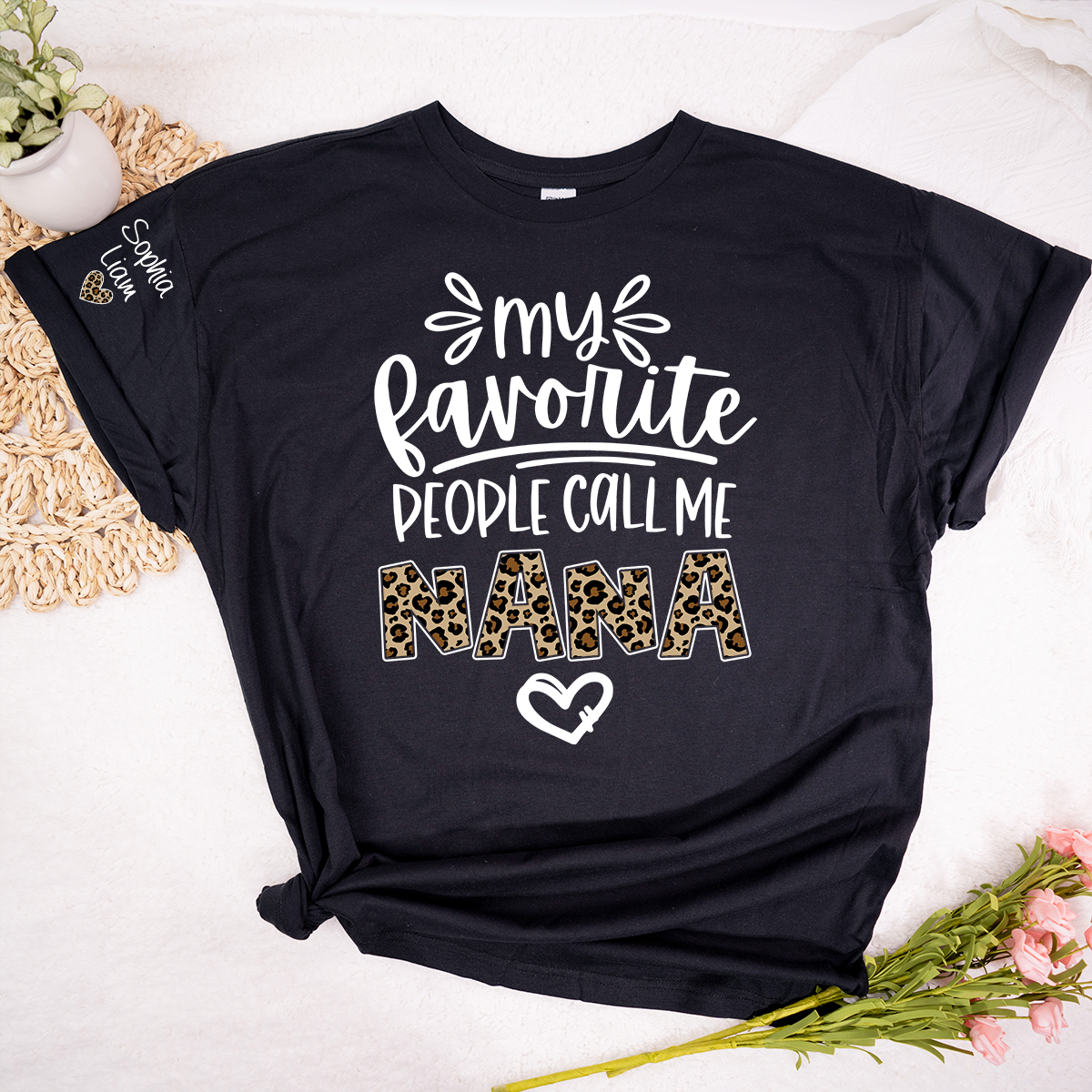 My Favorite People Call Me Nana Shirt, Leopard Nana T Shirt, Cute Grandma Apparel for Women