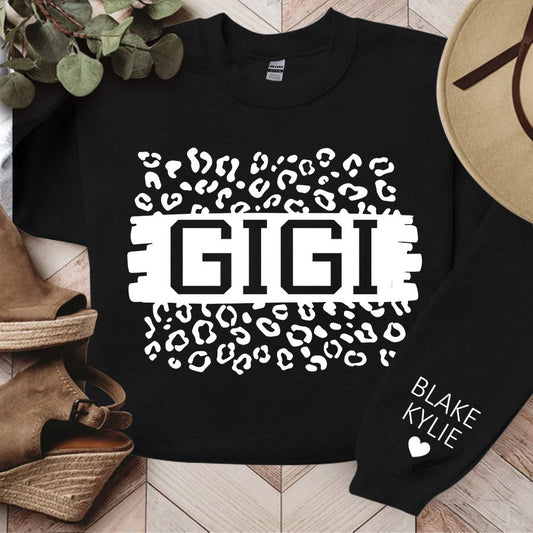 Gigi Sweatshirt, Gift for Grandma Nana Mimi Kids Names