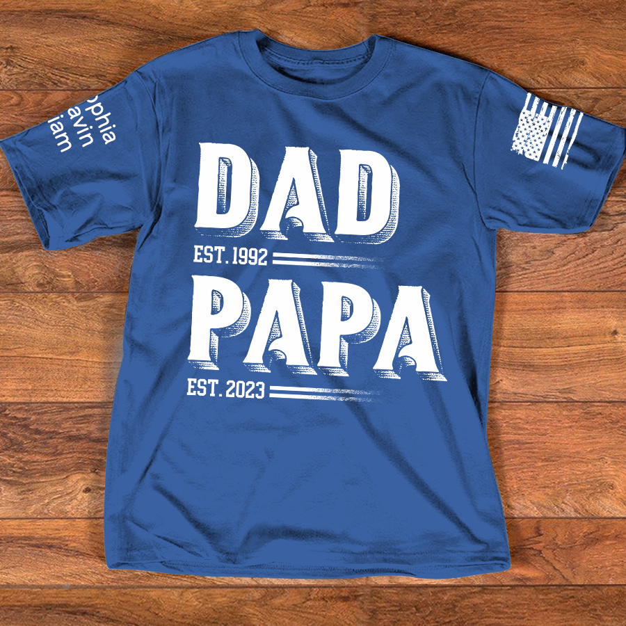 Custom Dad Grandpa Est With Kids Father's Day