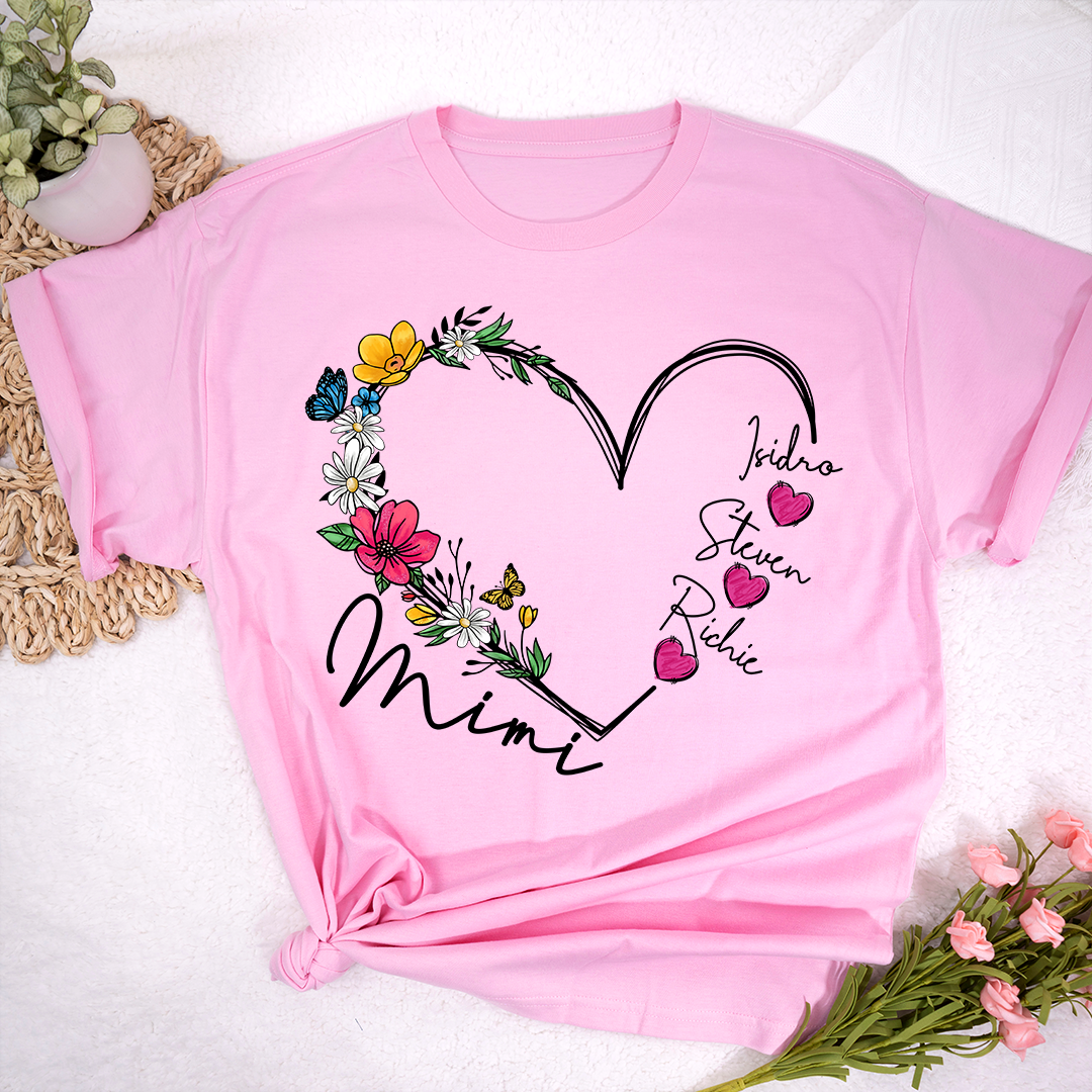 Heart Flowers For Grandma And Kids LTP01