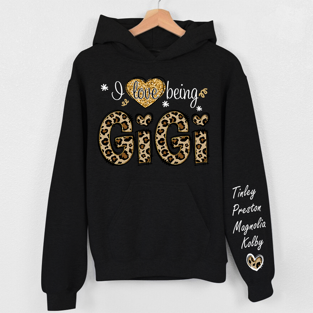 Personalized I Love Being Gigi And Kids, Grandma Gift TH Hoodie