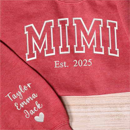 Mimi Est Embroidered And Grandkids Sweatshirt