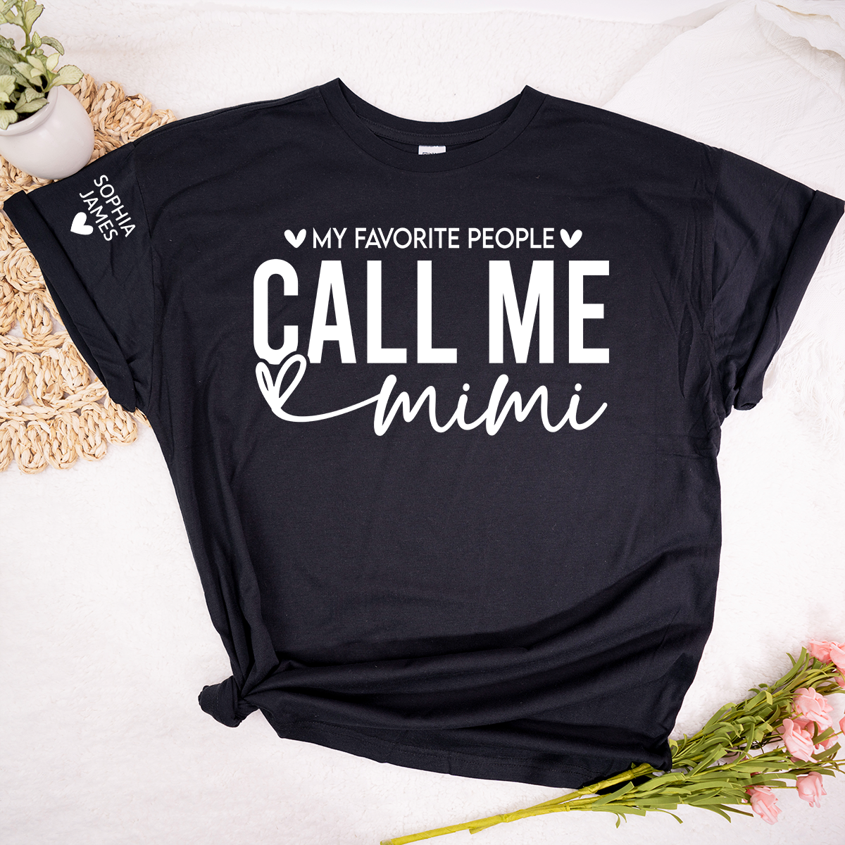 My Favorite People Call Me Mimi Shirt, Personalized Grandma T-Shirt, Custom Mimi Apparel for Women