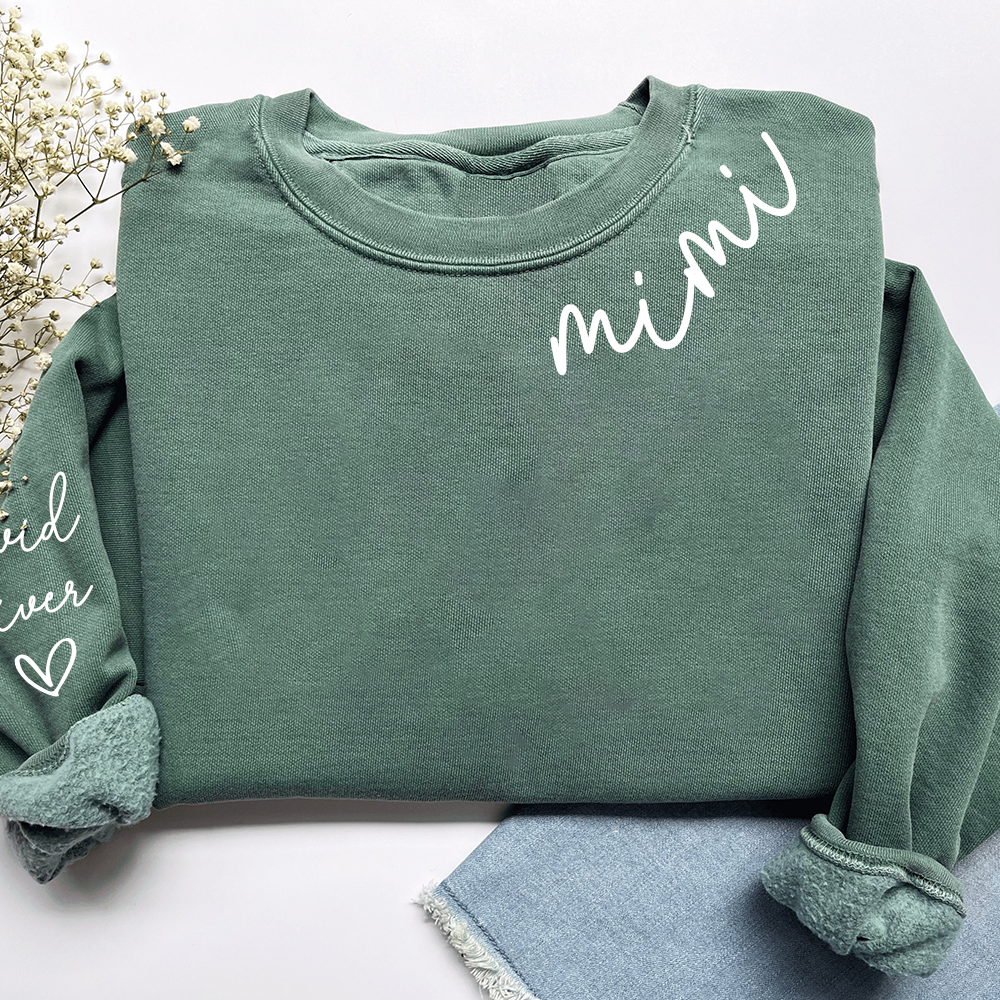 Custom Mimi Sweatshirt, Personalized For Mimi And Kids