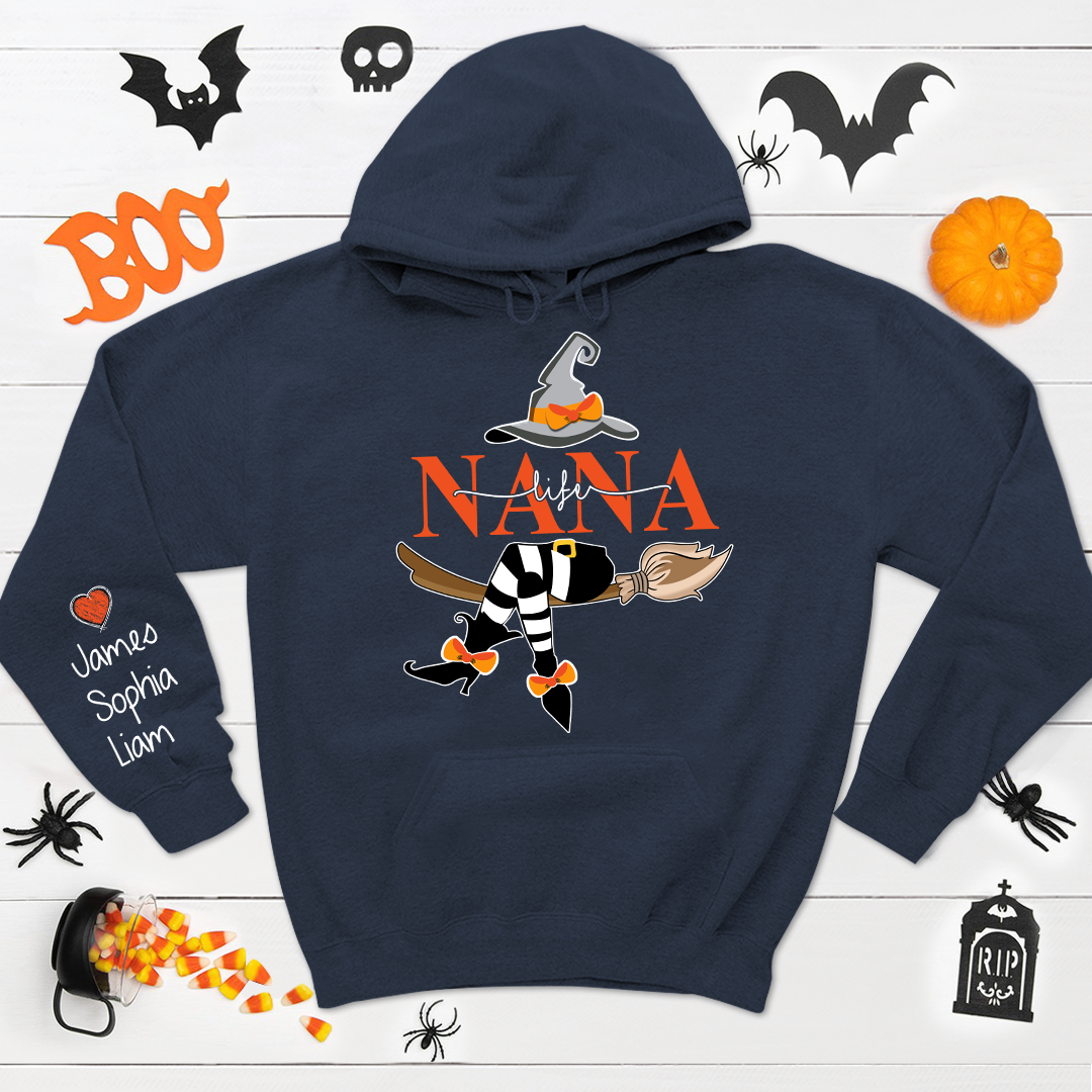 Nana Life Halloween Hoodie, Custom Nana With Kids Halloween, Grandma Gift TH